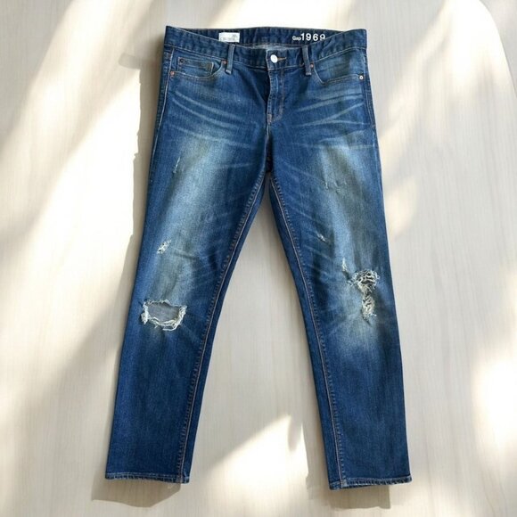 GAP Denim - GAP 1969 Distressed Real Straight Jeans Size 30 Short